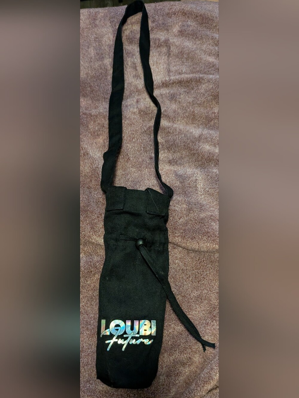 Rare Christian Louboutin LOUBI FUTURE Holographic Convertible Bottle Travel Bag